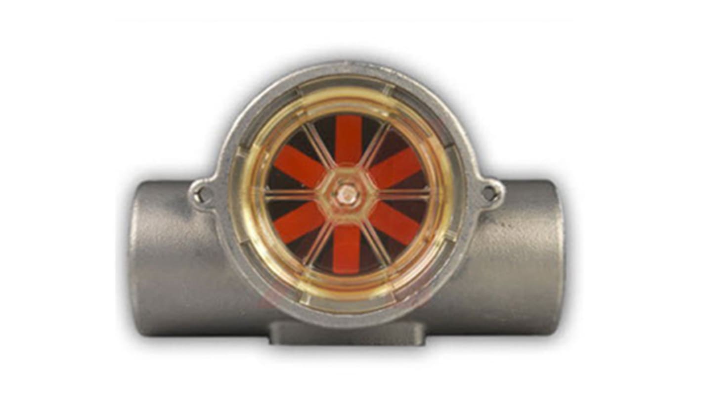 Gems Sensors RFI Series RotorFlow Flow Indicator for Fluid, Liquid, 1.5 gal/min Min, 20 gal/min Max