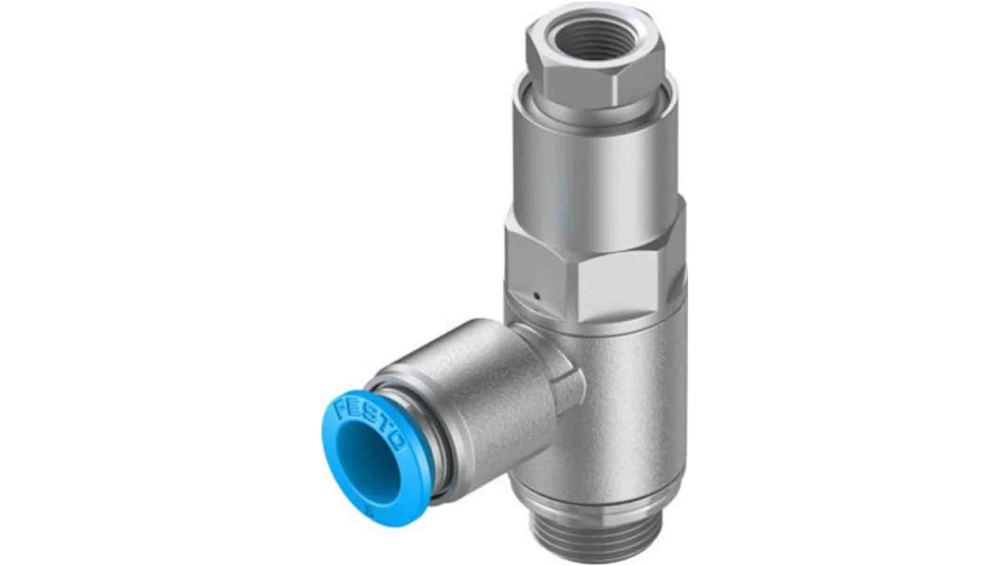 Festo HGL Non Return Valve, 8mm Tube Inlet, G 1/4 Male Outlet, 0.5 → 10bar