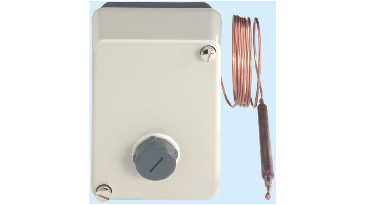 Jumo Capillary Thermostat, +150°C Max, SPST, Manual Reset, Surface Mount