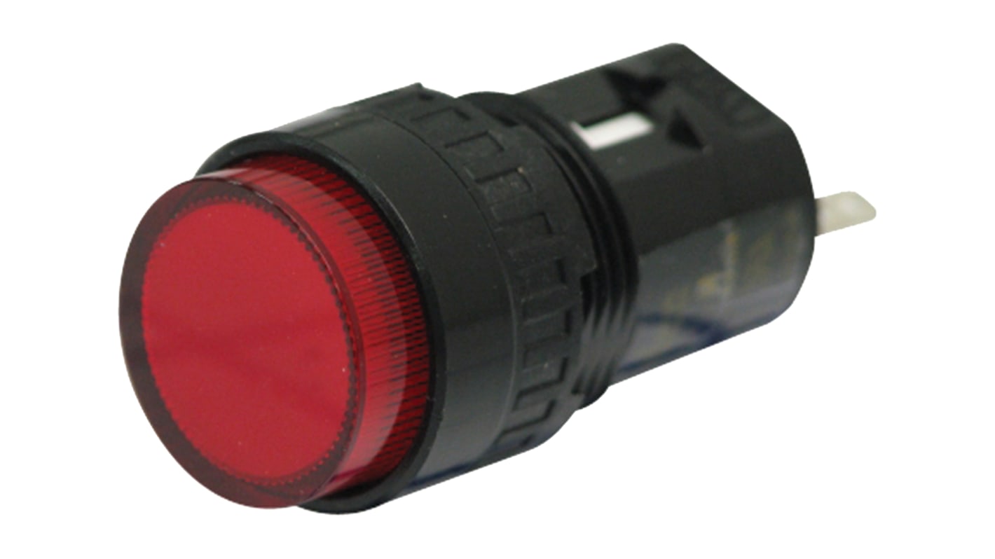 Idec Red Panel Mount Indicator, 24V dc, 16.2mm Mounting Hole Size