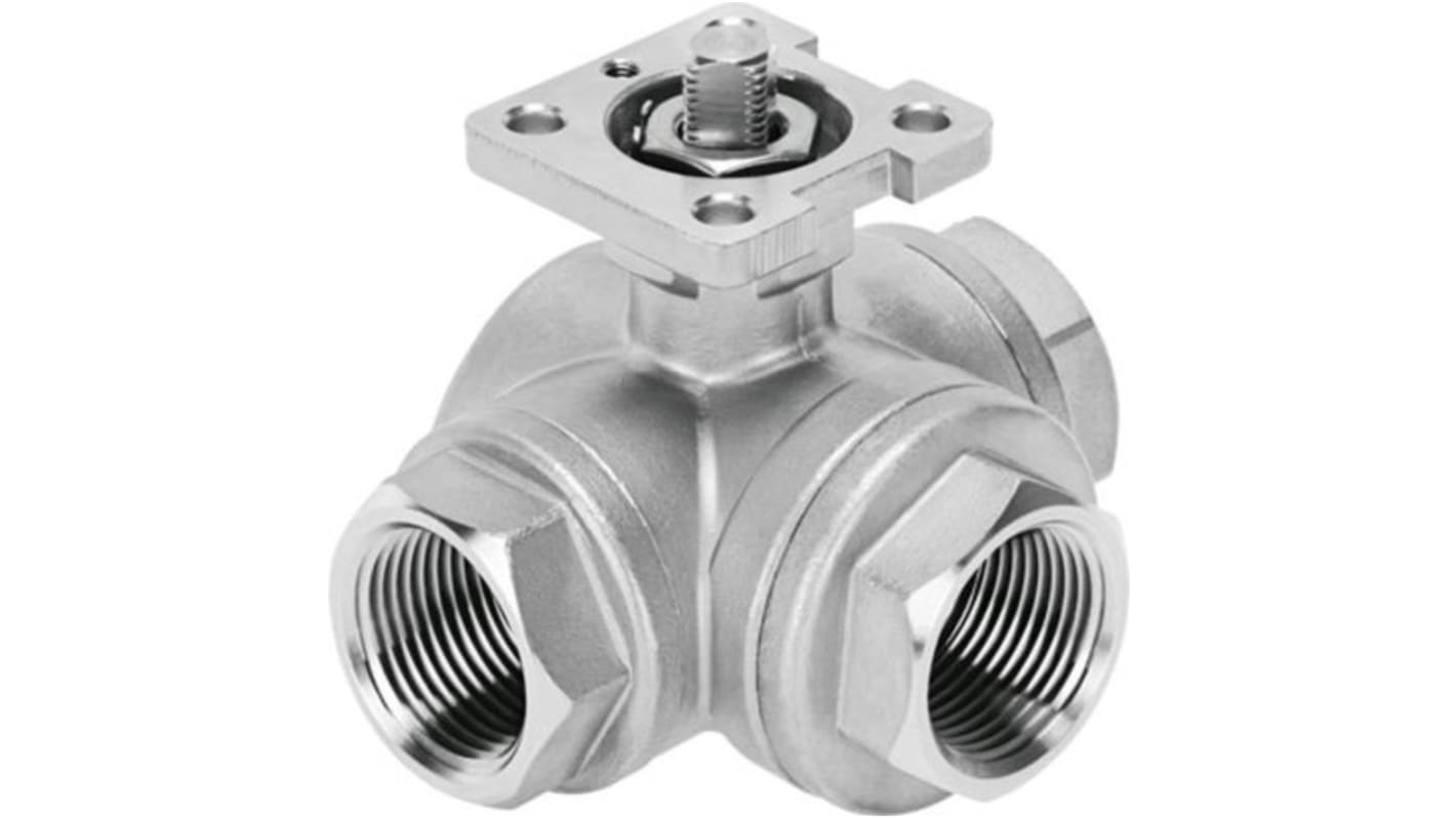 Festo Stainless Steel 3 Way, Ball Valve, NPT 25.4mm, 25mm