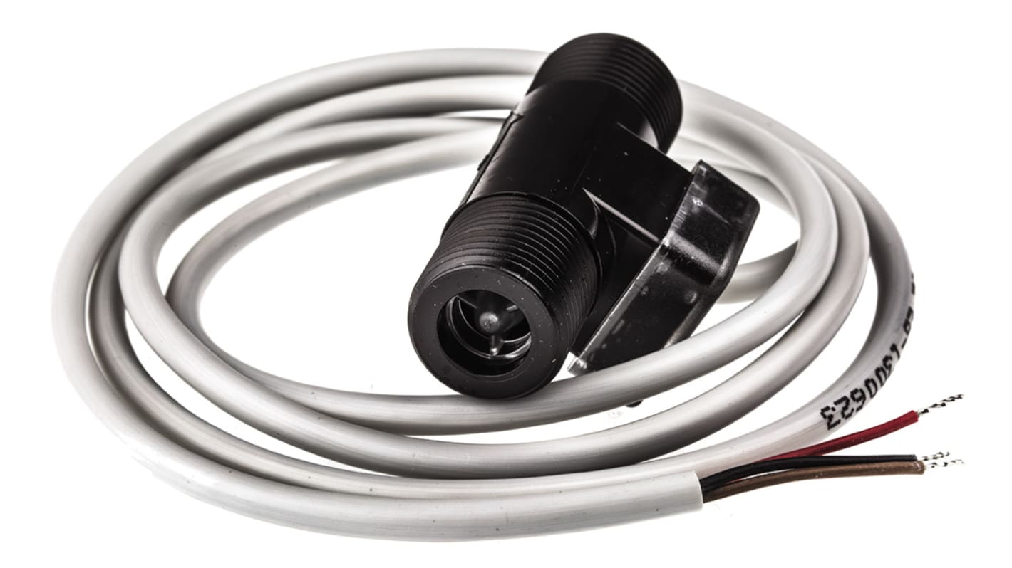 Gems Sensors FT-110 Series Turbine Flow Sensor for Liquid, 0.5 L/min Min, 5 L/min Max