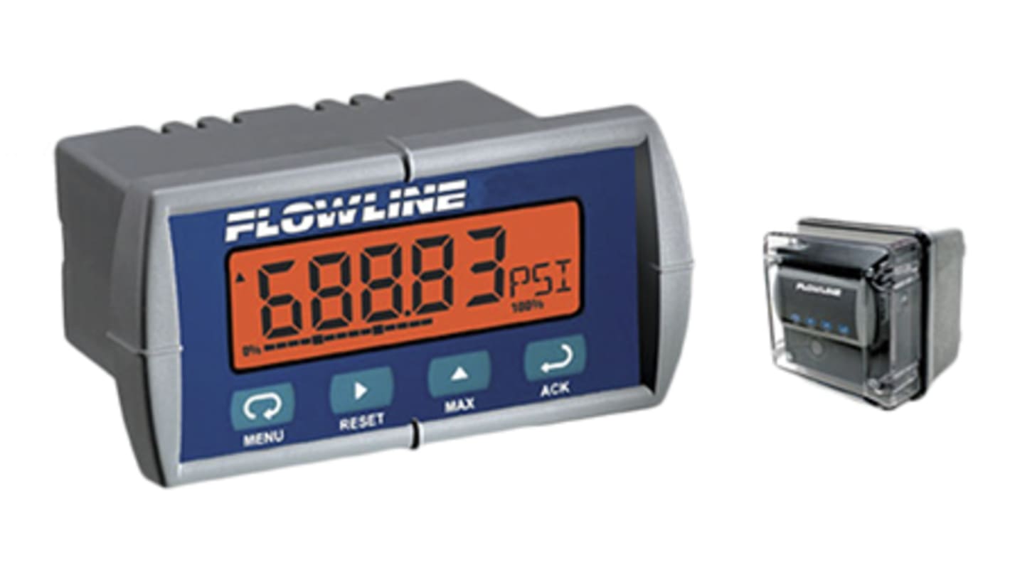Flowline LI55 Series Level Controller - DIN Rail, Panel Mount, 85 → 265 V ac 1 Sensor Input SPDT Relay