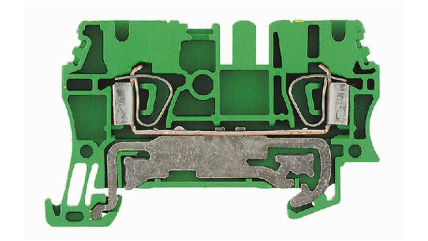 Weidmuller 2-Way ZPE 10 Earth Terminal Block, 16 → 6 AWG Wire, Clamp, Wemid Housing