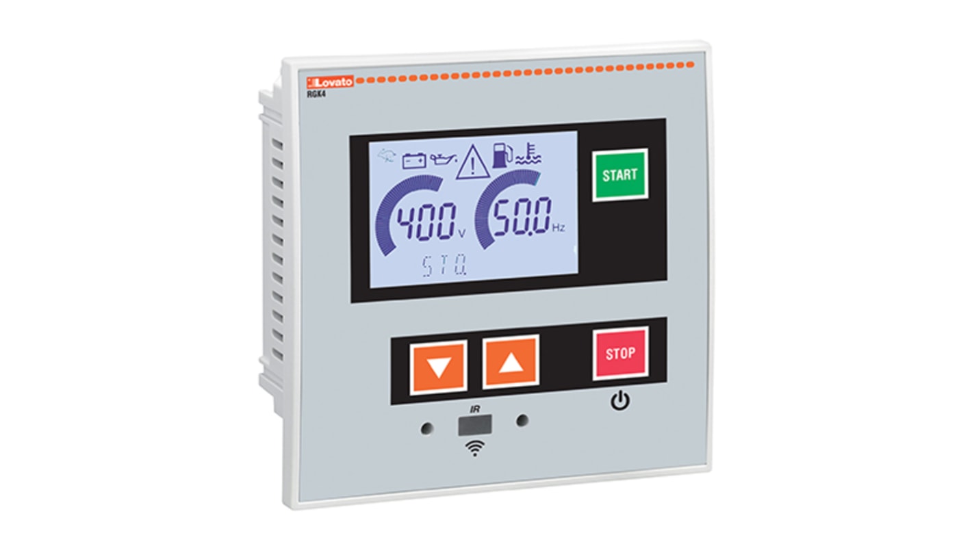 Lovato LCD Digital Panel Multi-Function Meter for Frequency, TRMS Current, TRMS Voltage, 110mm x 110mm