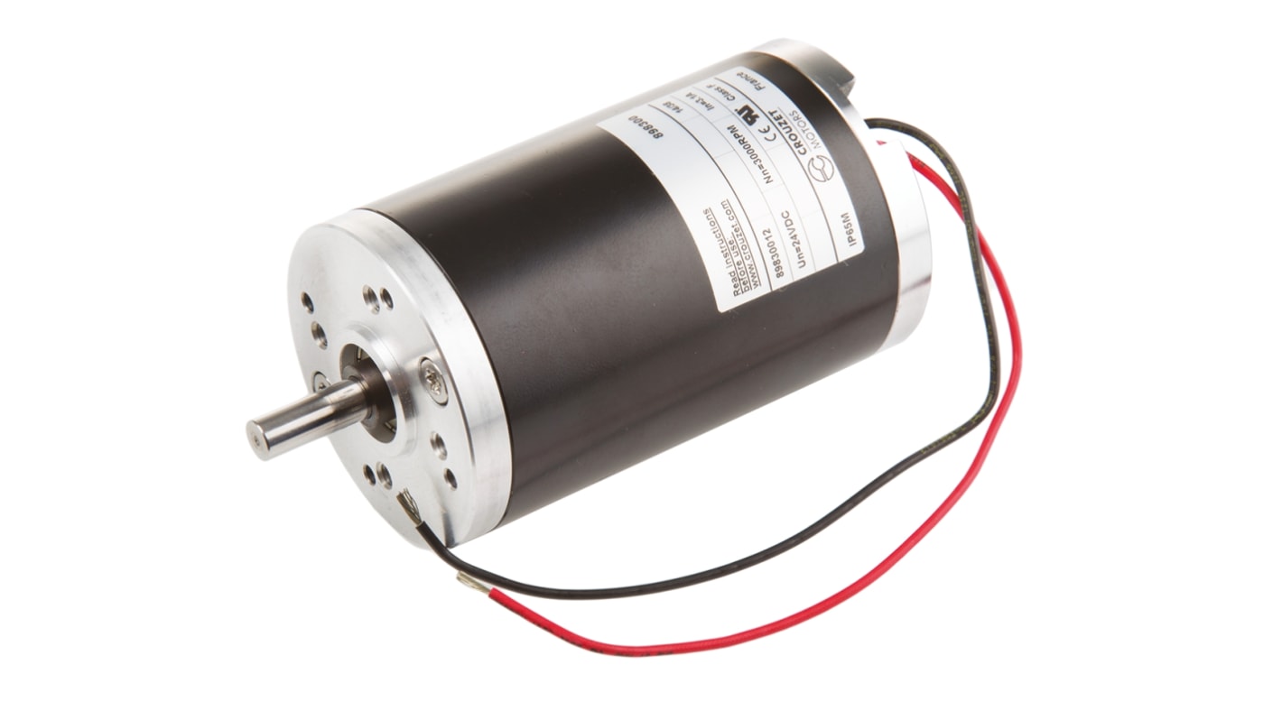 Crouzet Brushed, 102 W, 24 V dc, 180 mNm, 3000 rpm, 8mm Shaft Diameter