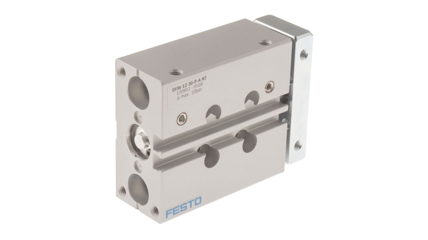 Festo Pneumatic Guided Cylinder - 170902, 12mm Bore, 30mm Stroke, DFM Series, Double Acting