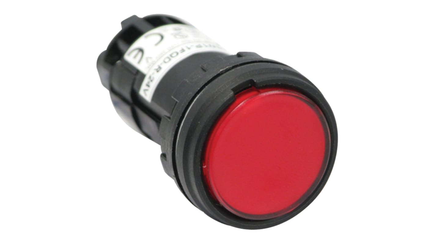 Idec Red Panel Mount Indicator, 24.1 x 22.3mm Mounting Hole Size, Screw Terminal Termination