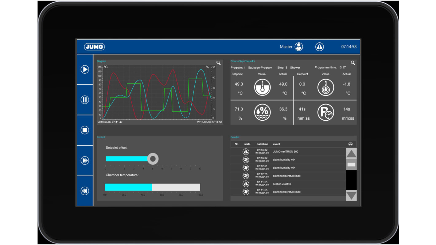 Jumo variTRON eX721 Series HMI Panel - 21.5 in, TFT Display, 1920 x 1080 Px