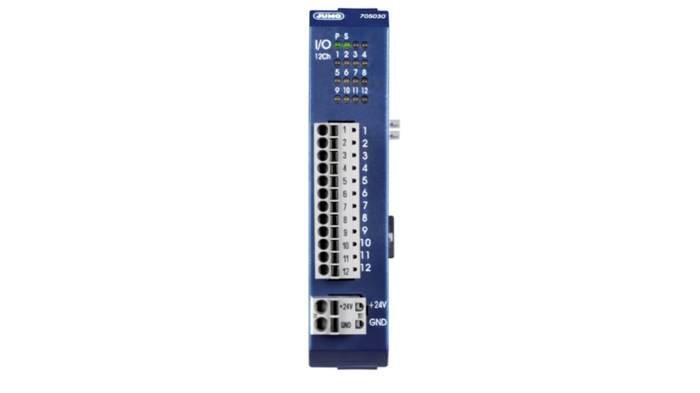 Jumo Digital I/O Module for use with variTRON, 0.88 x 4.07 x 3.99 in, Digital, Digital, variTRON