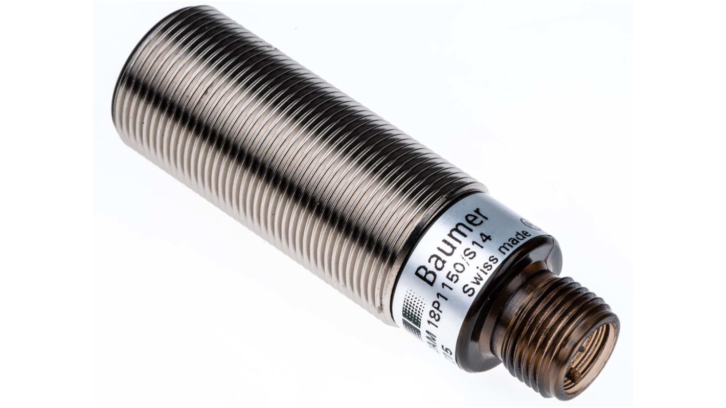 Baumer Diffuse Photoelectric Sensor, Barrel Sensor, 60 mm → 430 mm Detection Range