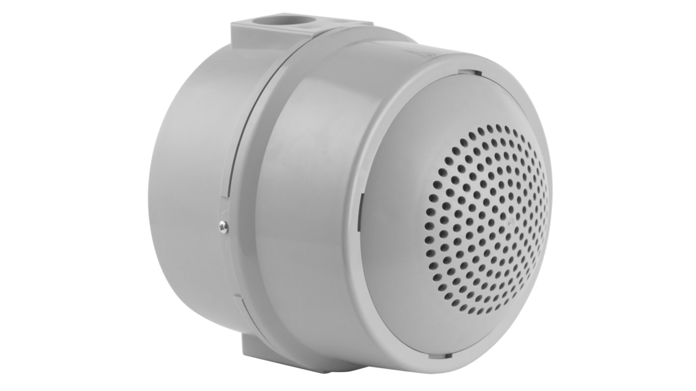 Werma 190 Series Grey 15-Tone Electronic Sounder, 24 V, 105dB at 1 Metre, IP65