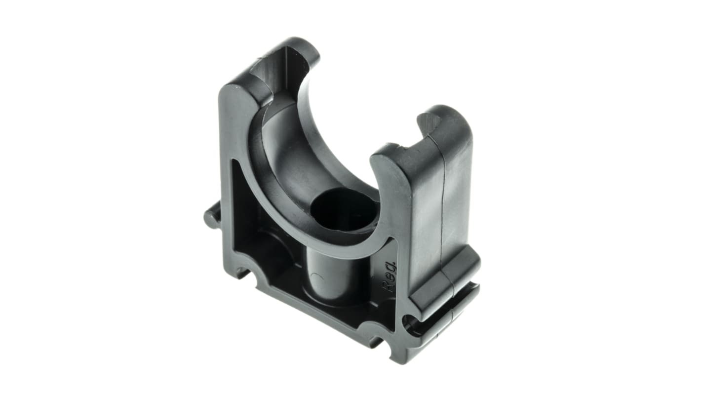 Georg Fischer PP Black Pipe Clamp, 0.63in x 1.62in x 1.18in, 0.24in