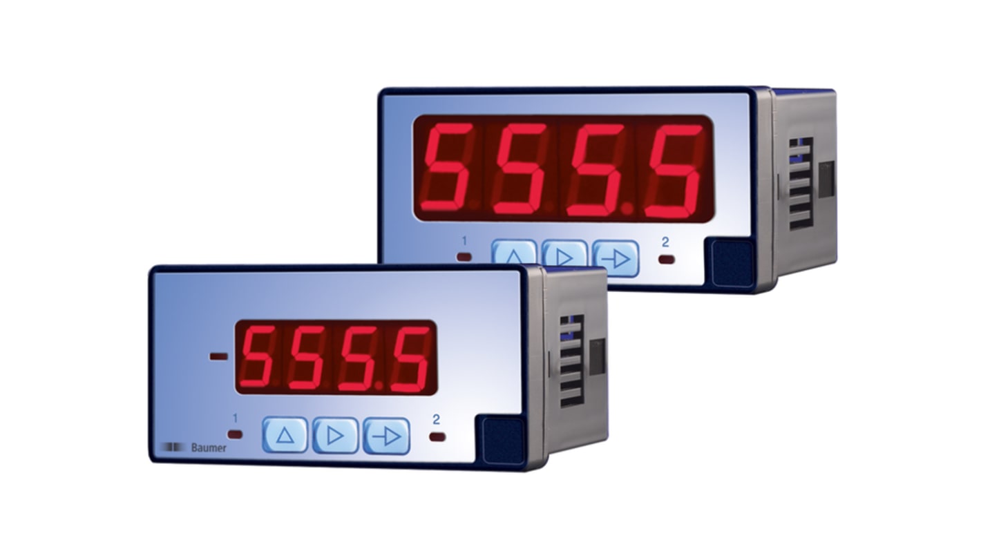 Baumer PA403 LED Digital Panel Multi-Function Meter for Current, Voltage, 45mm x 92mm