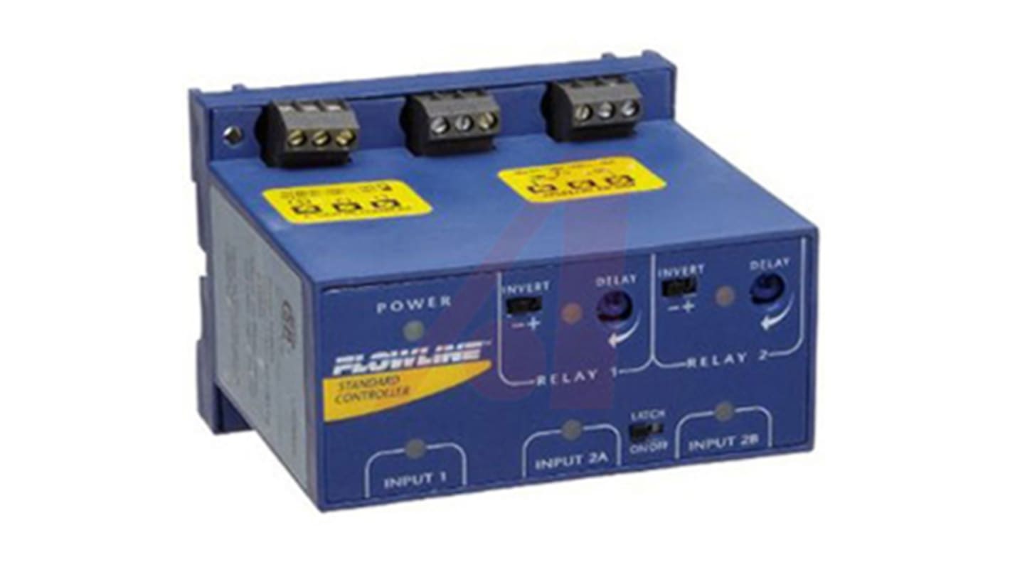 Flowline Switch-Pro Series Remote Level Controller Ultrasonic Level Sensor, NO/NC, SPDT Relay Output, DIN Rail,