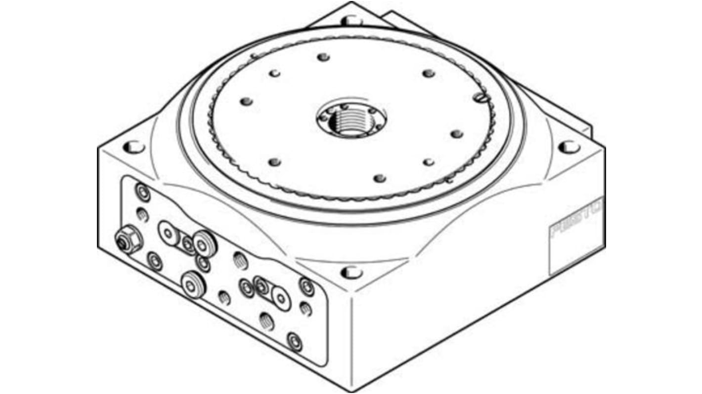 Festo DHTG-140-4-A Series 8 bar Double Action Pneumatic Rotary Actuator, <=0.03° Rotary Angle