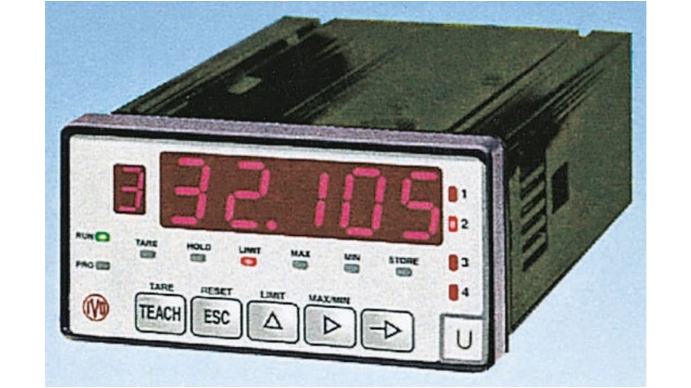 Baumer PA422 LED Digital Panel Multi-Function Meter for Current, Voltage, 93mm x 45mm