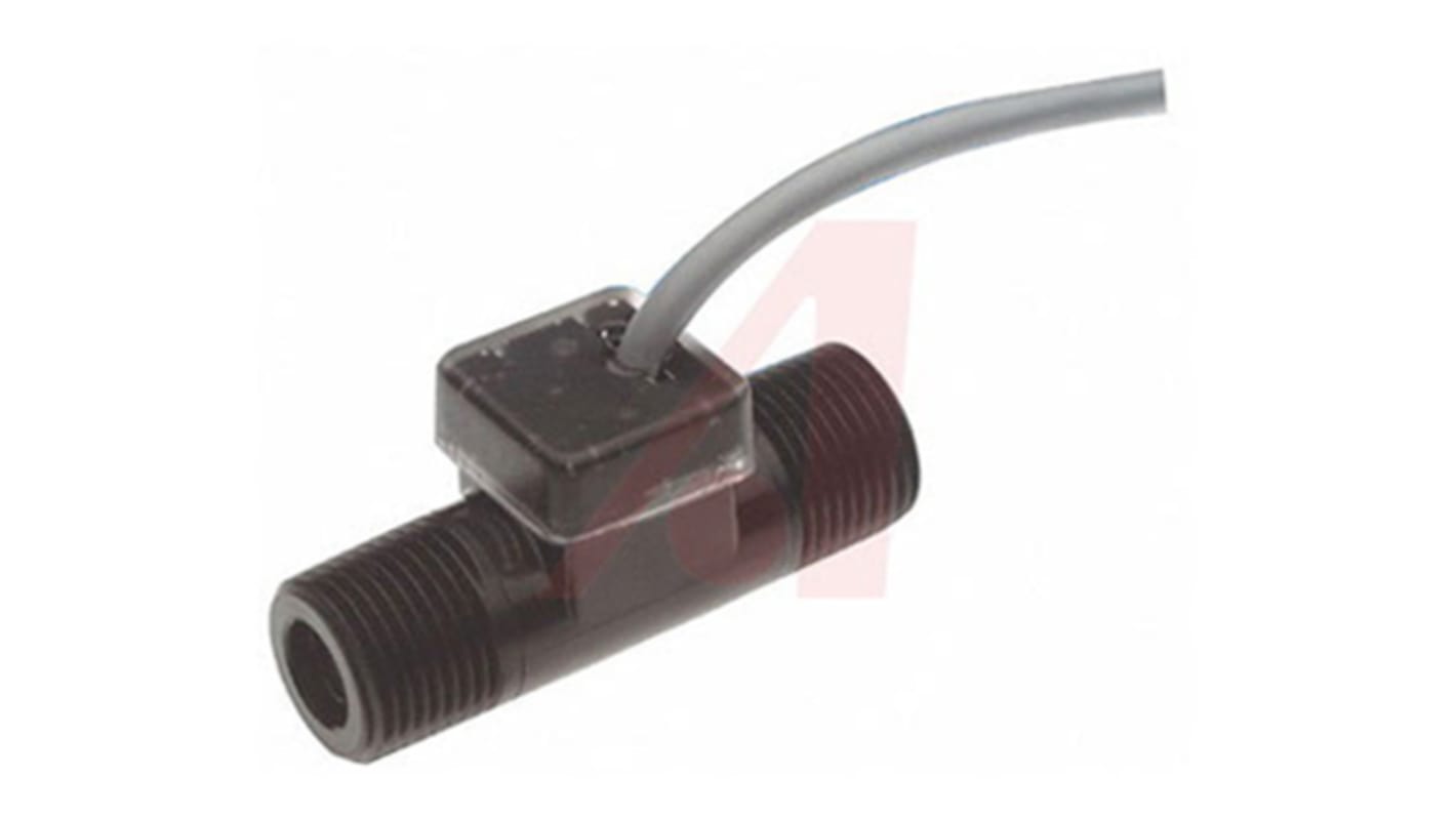 Gems Sensors FT-110 Series Turbine Flow Sensor for Liquid, 1 L/min Min, 25 L/min Max