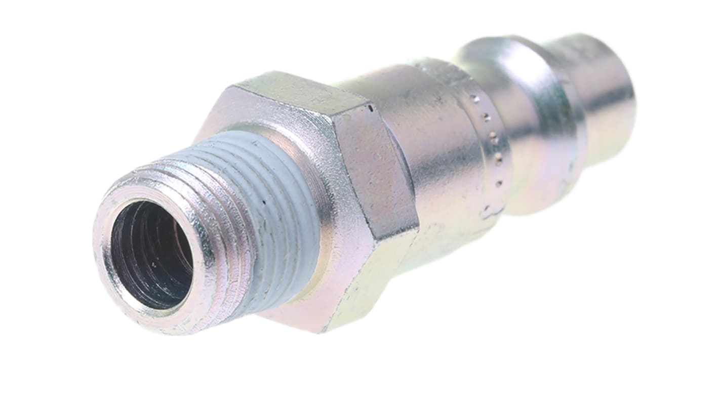 CEJN Steel Male Pneumatic Quick Connect Coupling, R 1/8 Male Threaded