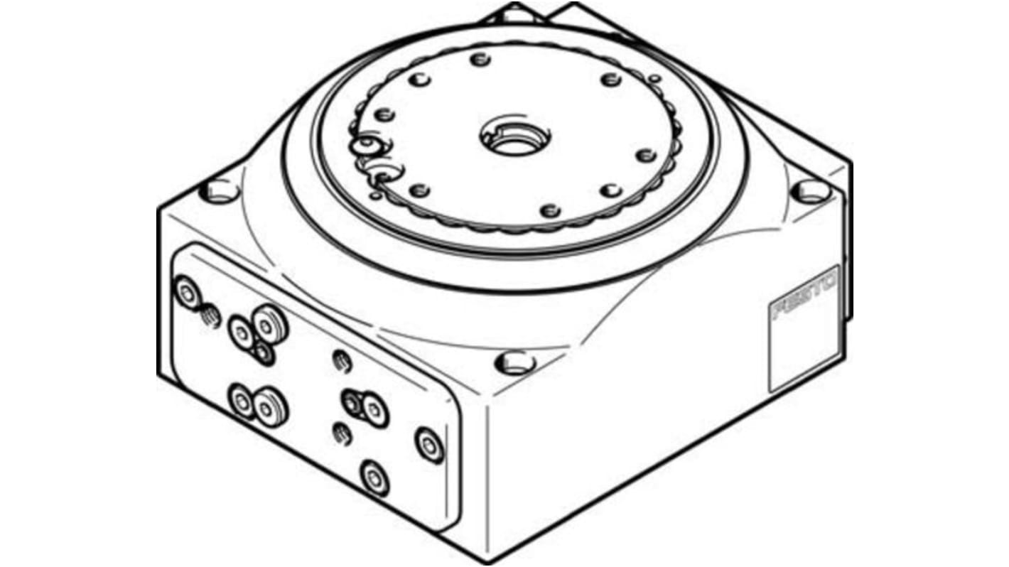 Festo DHTG-65-4-A Series Double Action Pneumatic Rotary Actuator, <= 0.03° Rotary Angle