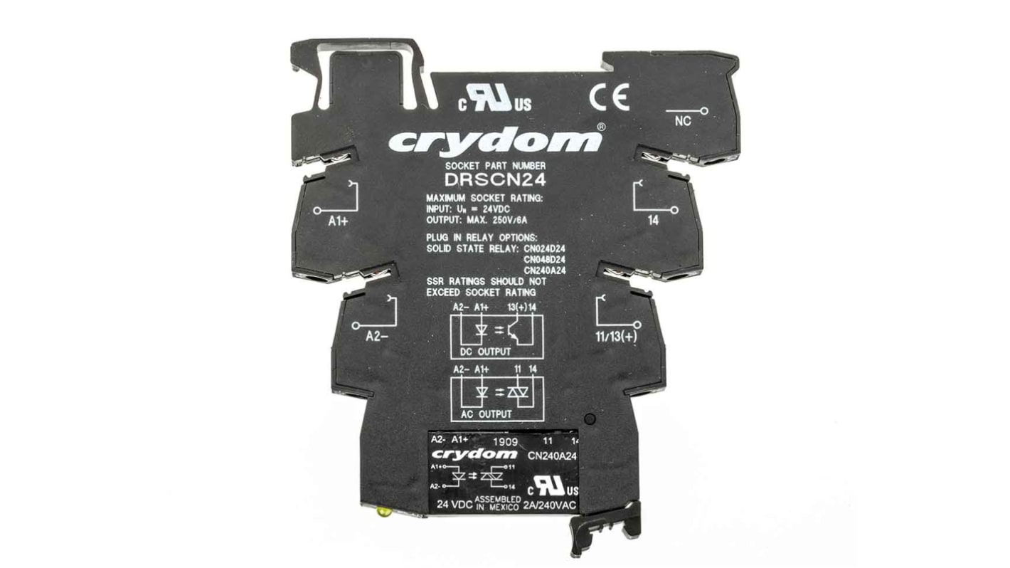 Sensata / Crydom DIN Rail Solid State Interface Relay, 2 A Max Load, 250 V ac Max Load, 30 V dc Max Control