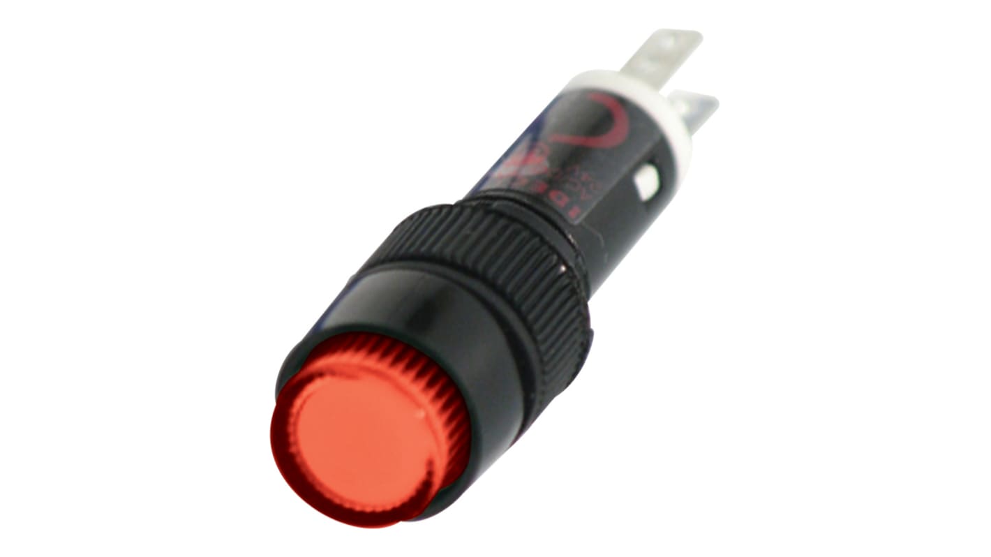 Idec Red Panel Mount Indicator, 24V ac/dc, 8.1mm Mounting Hole Size, Solder Tab Termination