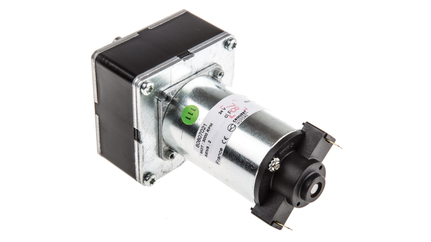 Crouzet Brushed Geared, 15.6 W, 24 V dc, 5 Nm, 42 rpm, 8mm Shaft Diameter