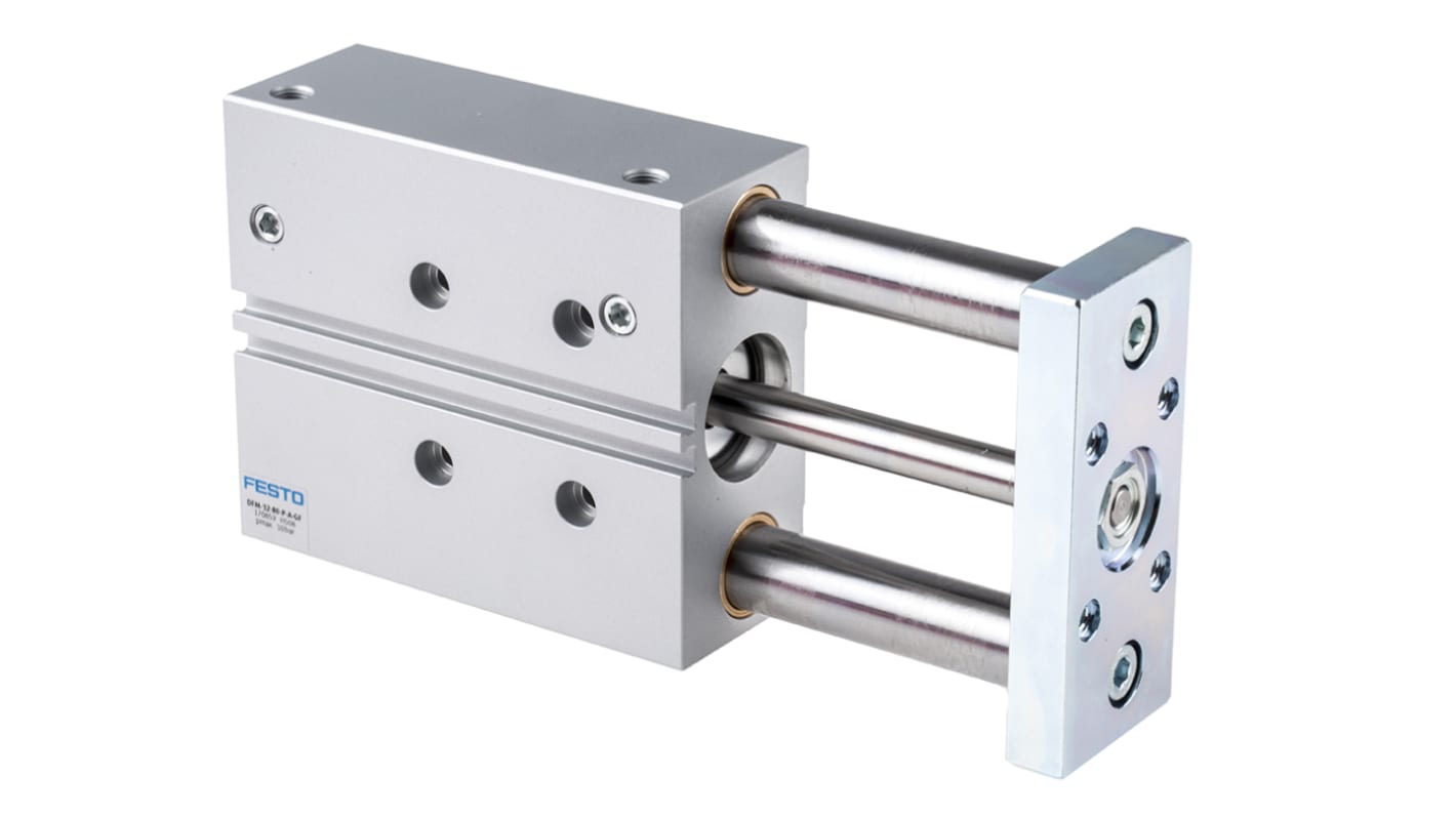 Festo Pneumatic Guided Cylinder - 170859, 32mm Bore, 80mm Stroke, DFM Series, Double Acting