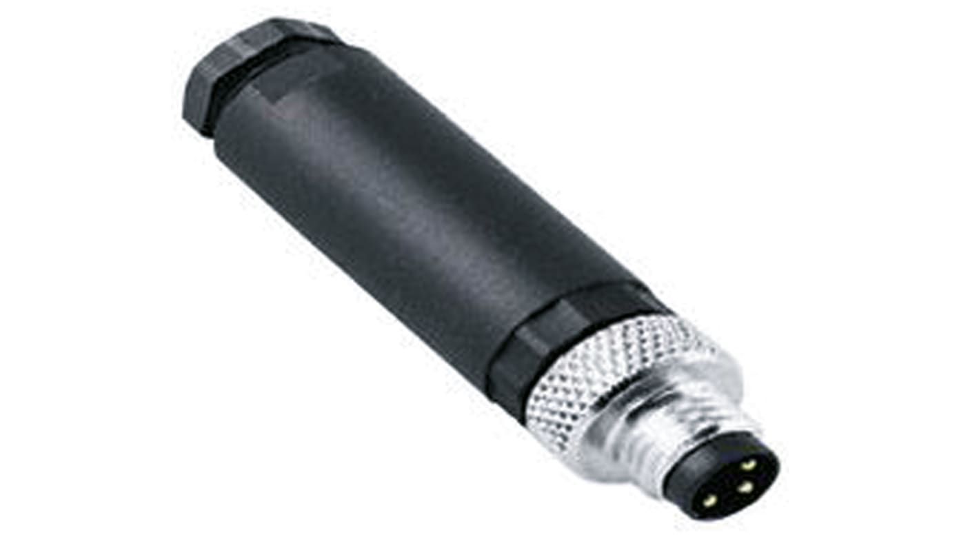 Turck Circular Connector, 4 Contacts, Cable Mount, Socket, Male, IP67, BS Series