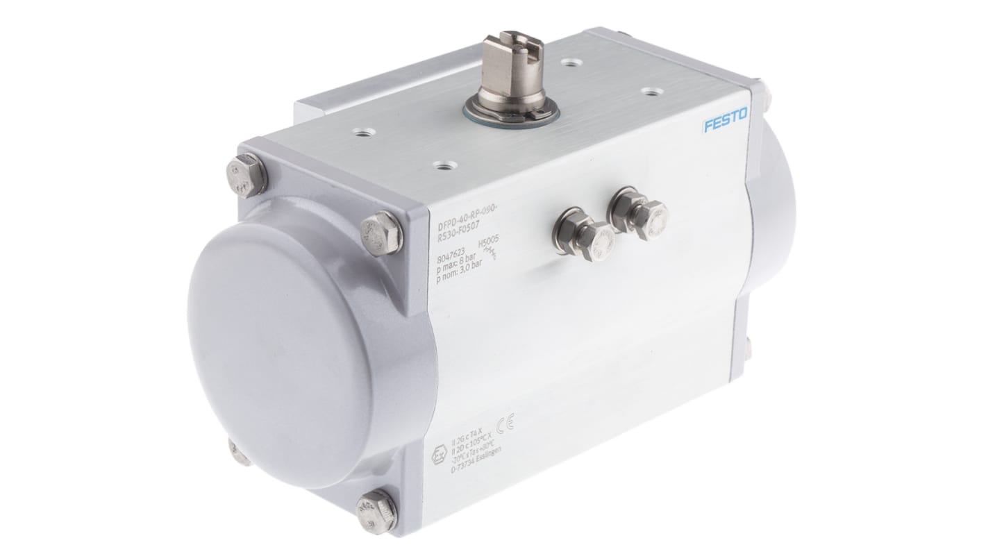 Festo DFPD Series 8 bar Single Action Pneumatic Rotary Actuator, 90° Rotary Angle