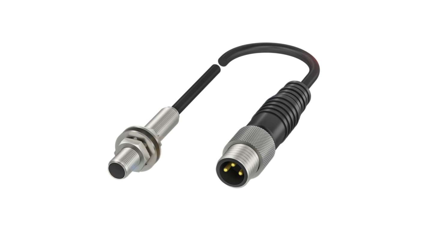 BALLUFF BES Series Inductive Barrel-Style Inductive Proximity Sensor, M5 x 0.5, 0.8mm Detection, PNP Output, 10