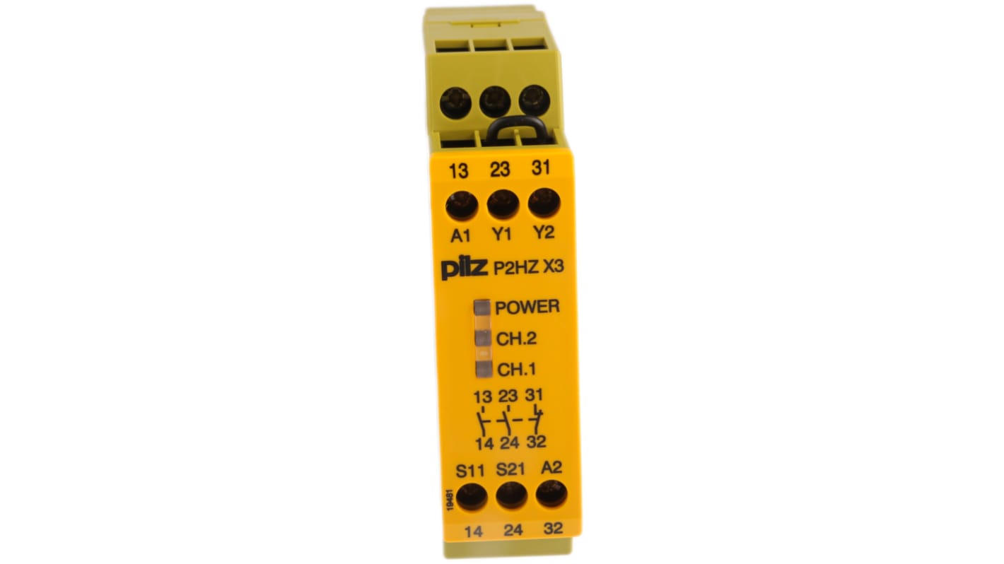 Pilz P2HZ X3 Series Dual-Channel Two Hand Control Safety Relay, 24V dc, 2 Safety Contact(s)