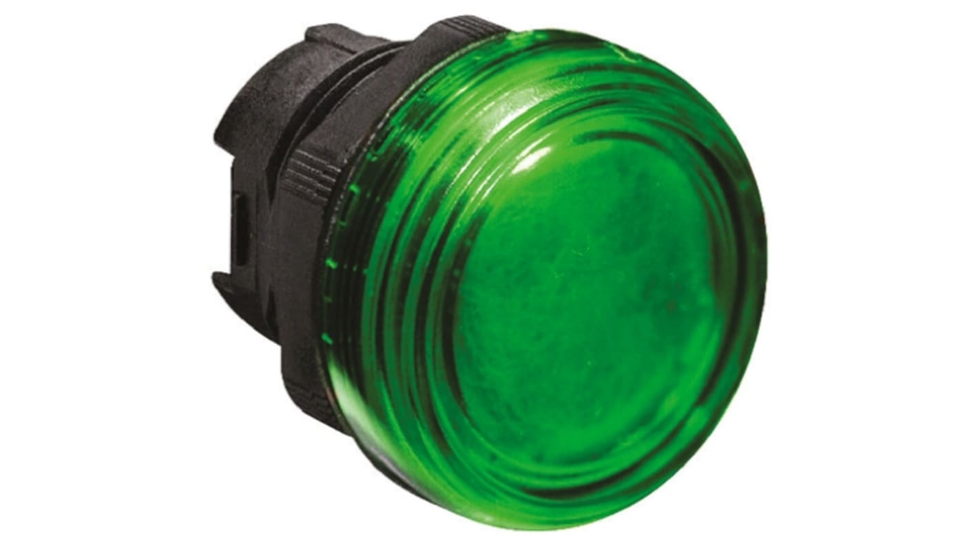 Lovato Green Pilot Light Head, 22mm Cutout Platinum Series