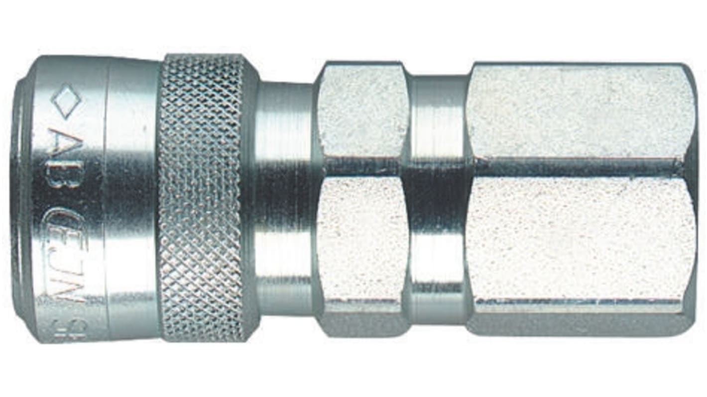 CEJN Steel Female Hydraulic Quick Connect Coupling, G 3/8 Female