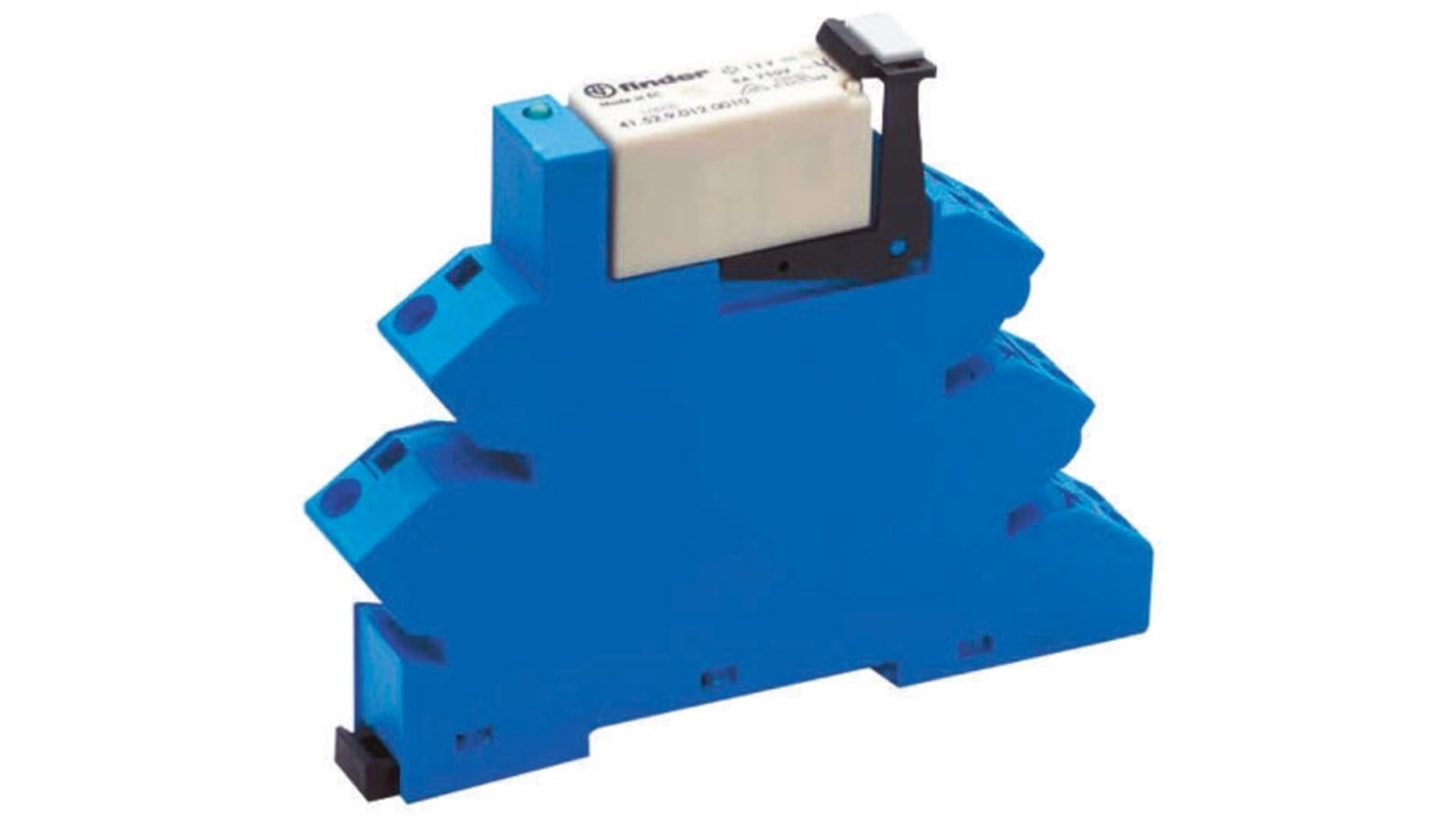 Finder  DIN Rail Mount Interface Relay, 12V ac/dc Coil, DPDT