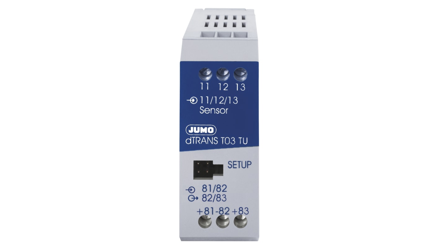 Jumo dTrans T03 T Temperature Transmitter PT100 Input, 15 → 30 V dc