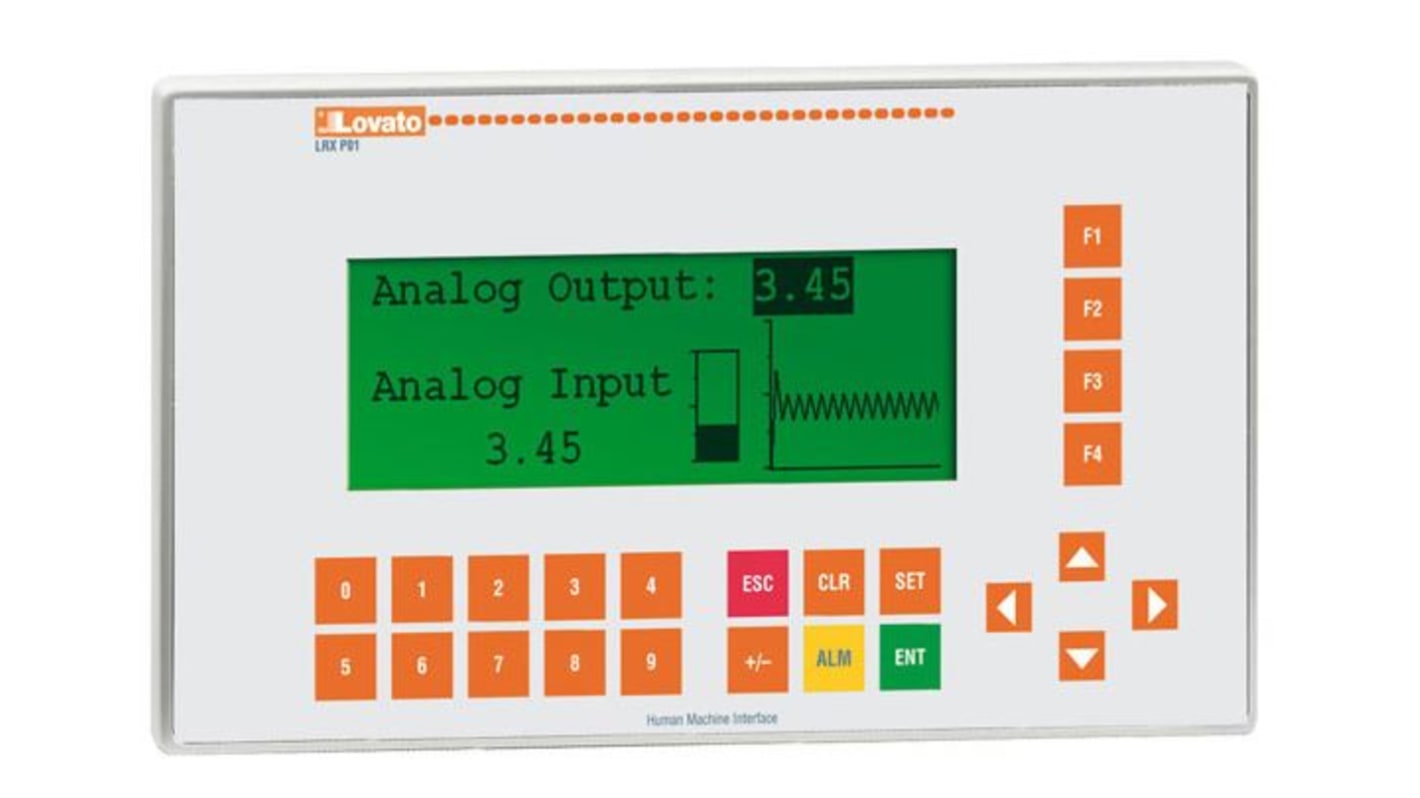 Lovato LRXP Series HMI Panel - 4.3 in, LCD Display