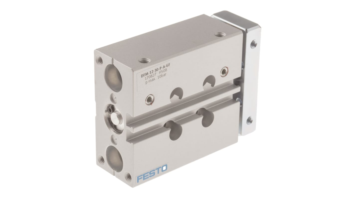 Festo Pneumatic Guided Cylinder - 170827, 12mm Bore, 30mm Stroke, DFM Series, Double Acting