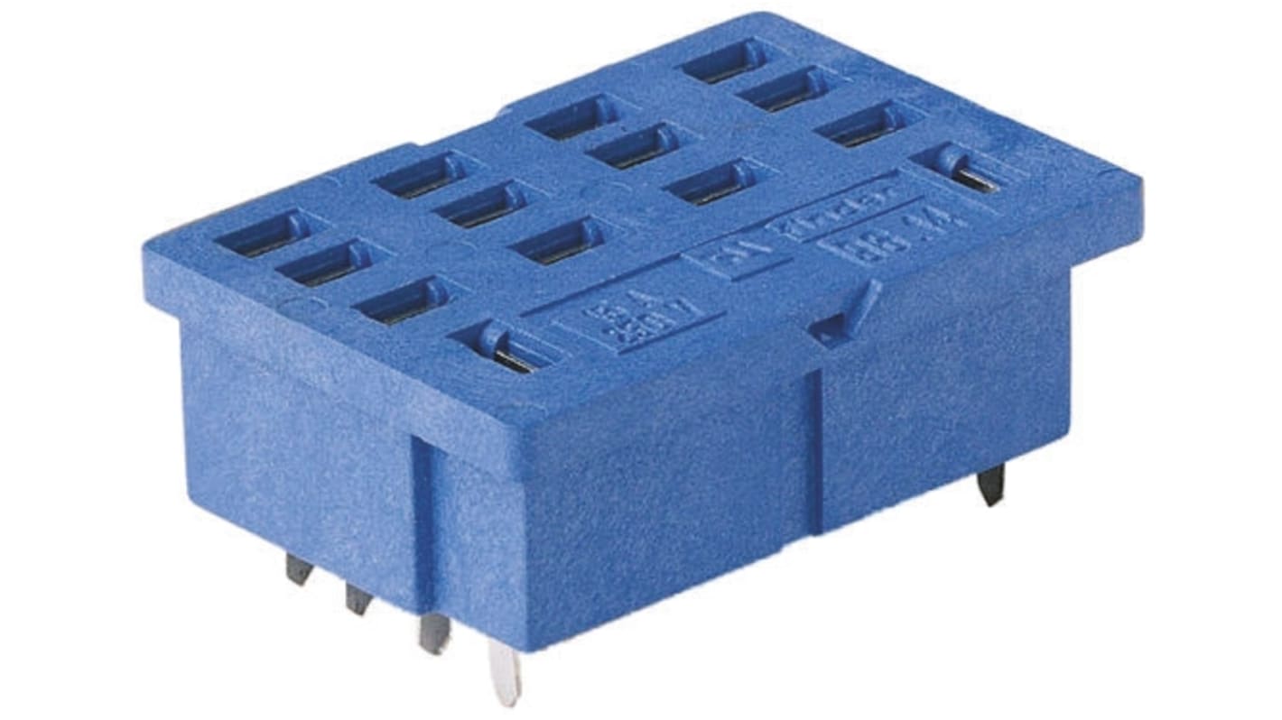 Finder 96 Relay Socket for use with 56.34 8 Pin, PCB Mount, 250V ac