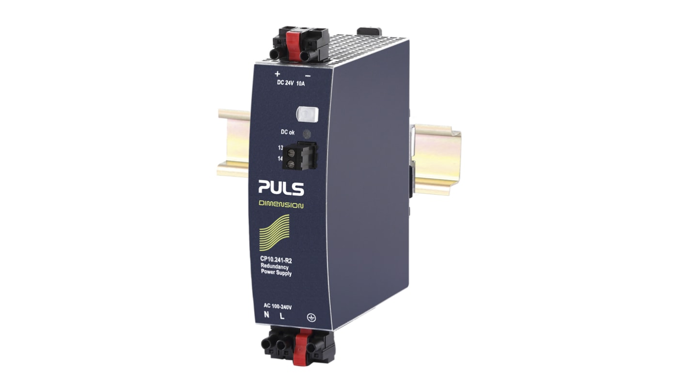 PULS CP Redundancy Module DIN Rail Power Supply, 100 → 240V ac ac, dc Input, 24V dc dc Output, 10A Output, 240W