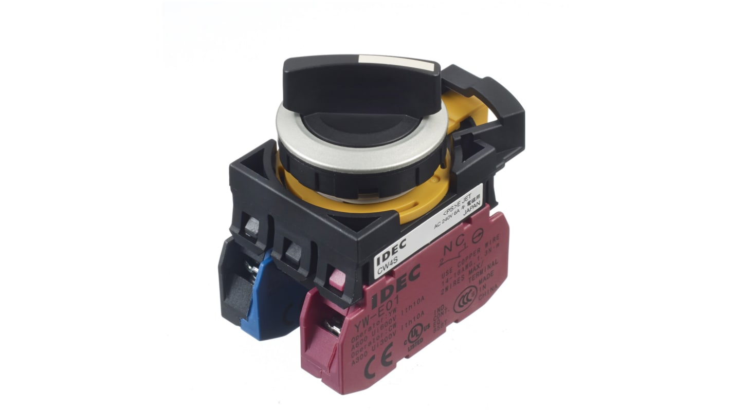 Idec 2 Position Selector Switch - (1NO/1NC) 22mm Cutout Diameter