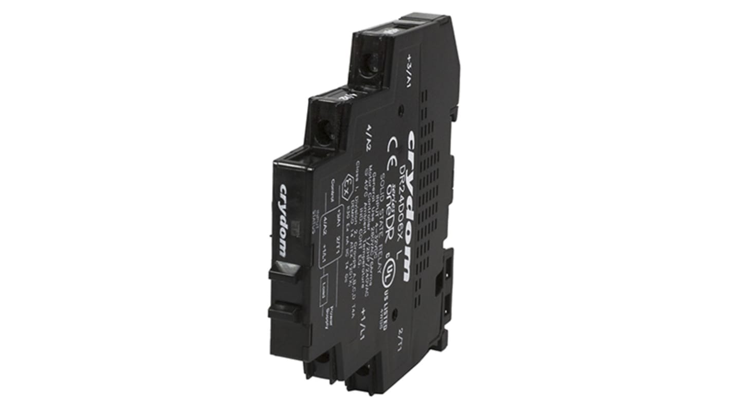 Sensata / Crydom DIN Rail Solid State Interface Relay, 6 A dc Max Load, 100 V ac Max Load, 32 V dc Max Control