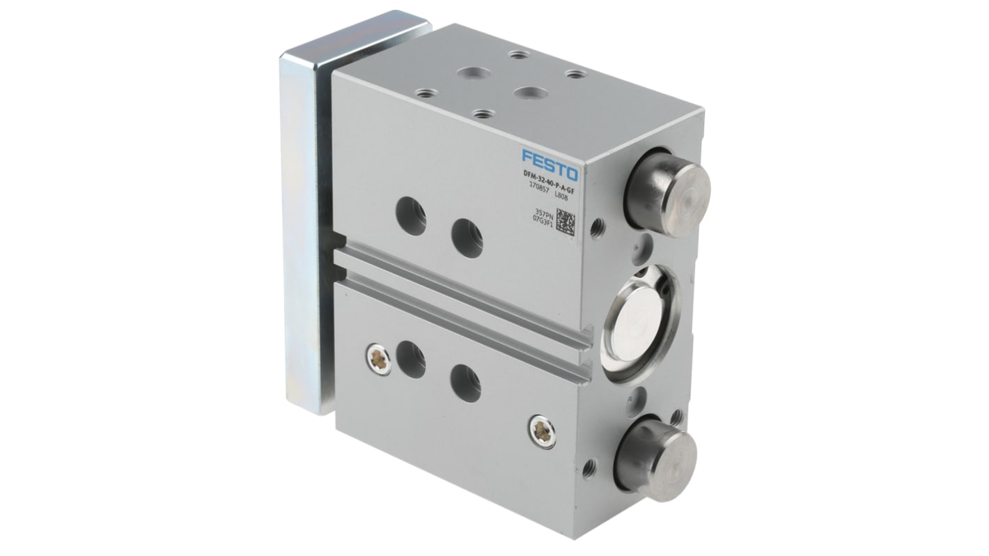Festo Pneumatic Guided Cylinder - 170857, 32mm Bore, 40mm Stroke, DFM Series, Double Acting