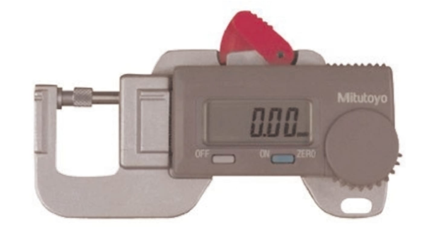 Mitutoyo Series 700 Thickness Meter, 0mm - 12mm, ±0.02 mm Accuracy, 0.01 mm Resolution, LCD Display