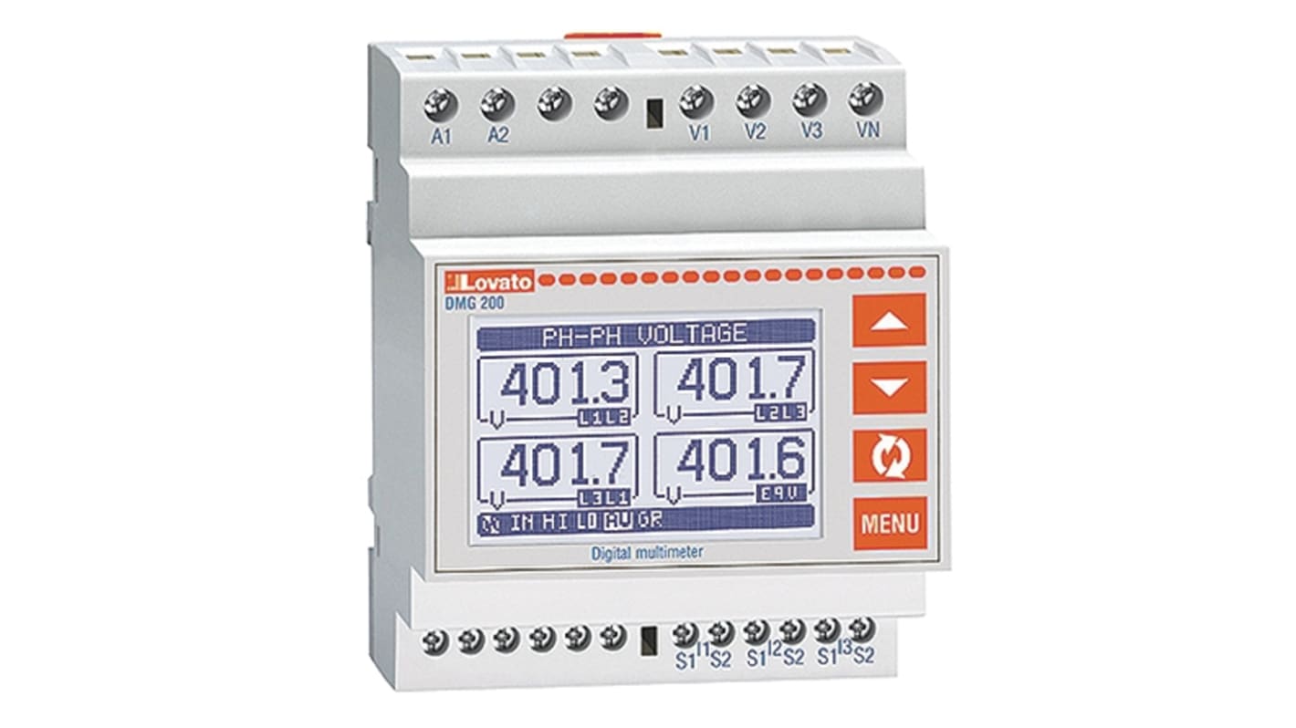 Lovato 1, 2, 3 Phase LCD Energy Meter
