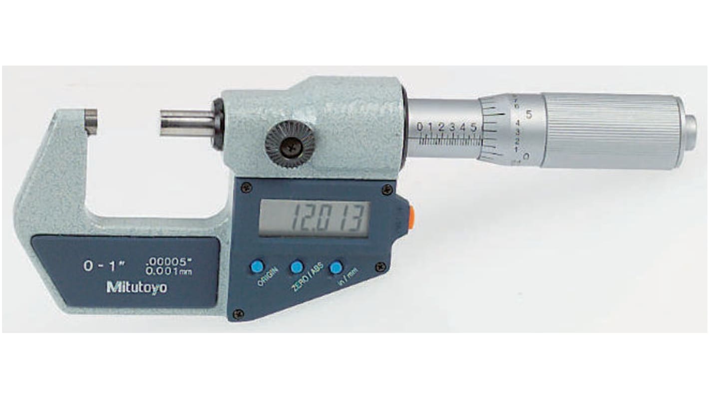 Mitutoyo 293-334 External Micrometer, Range 0 mm →25 mm