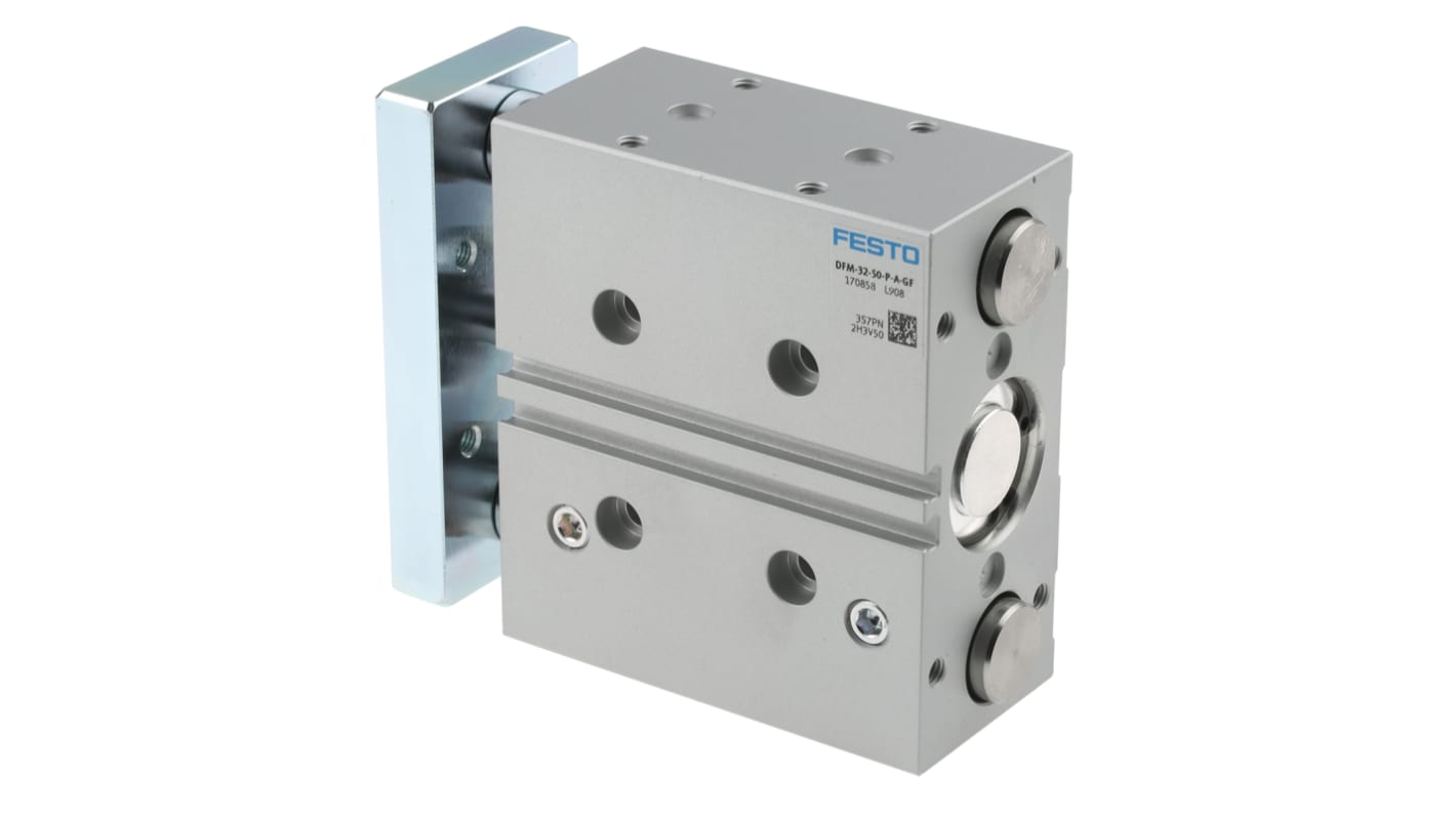 Festo Pneumatic Guided Cylinder - 170858, 32mm Bore, 50mm Stroke, DFM Series, Double Acting