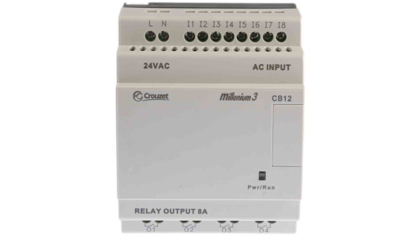 Crouzet, Millenium 3, Logic Module - 8 Inputs, 4 Outputs, Relay, Front Panel Interface