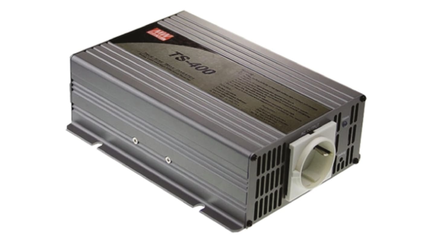 Mean Well Pure Sine Wave 400W Power Inverter, 21 → 30V dc Input, 230V ac Output