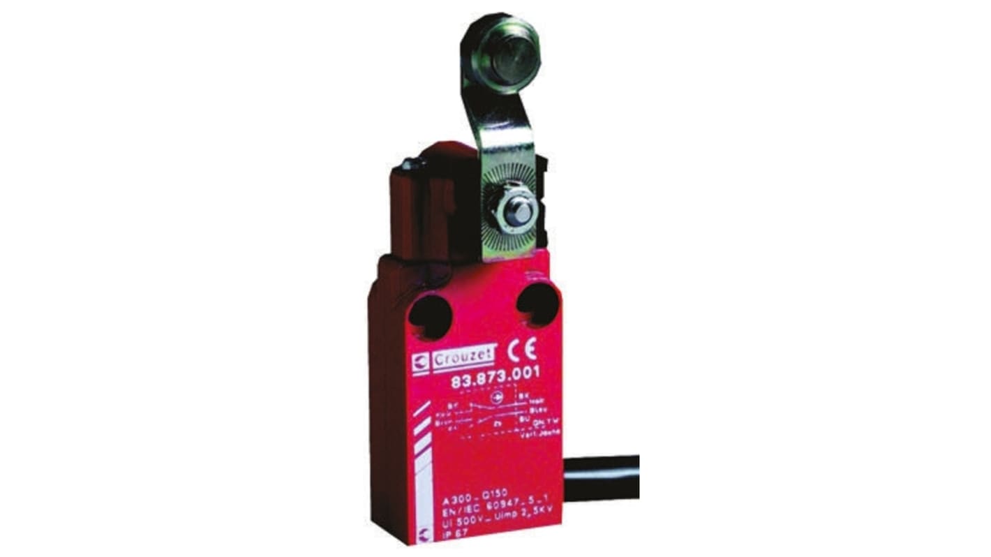 Crouzet Lever Limit Switch, NO/NC, IP66, IP67, Metal Housing, 30V ac Max, 100mA Max